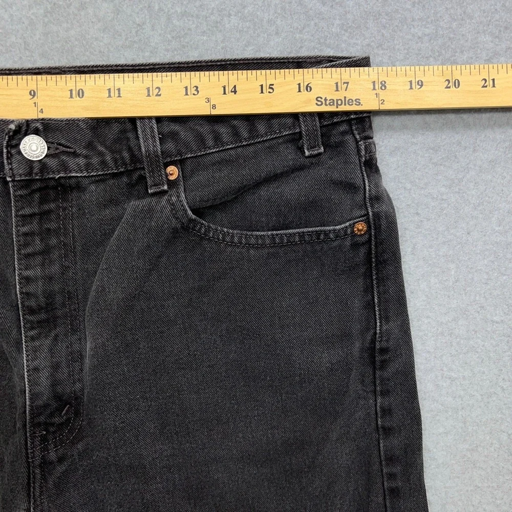 Vintage Levi's 505 Jeans Men's 35x29 Black Fade Regular Fit Straight Grunge 2002